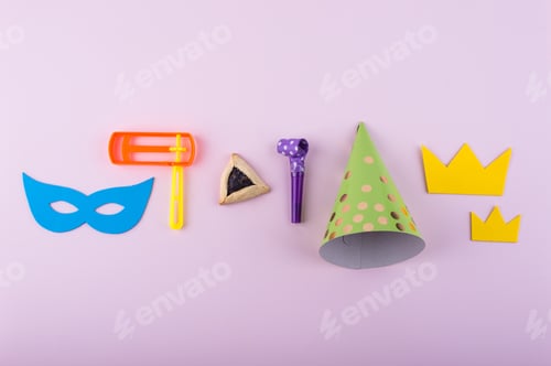 Preview: Jewish holiday Purim celebration concept