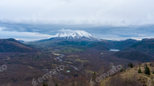 Preview: Mount St Helens at dusk in December