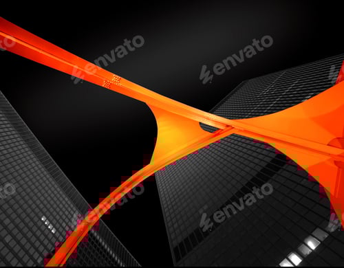 Visualização: Design incrível de arquitetura futurista moderna para um fundo legal ou um papel de parede