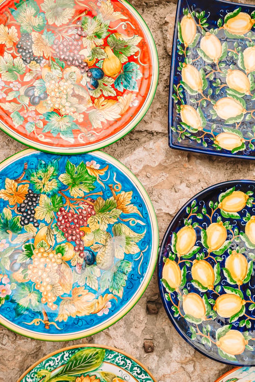 Preview: Ceramic plates decorated and painted by hand