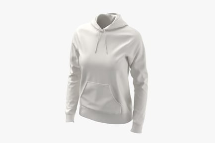 Preview: Fitted Female Hoodie on Body Shape