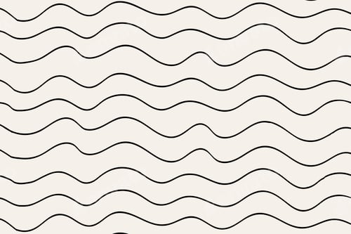 Preview: Doodle background, black wavy pattern design