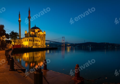 Mosque Ortakoy at sunrise