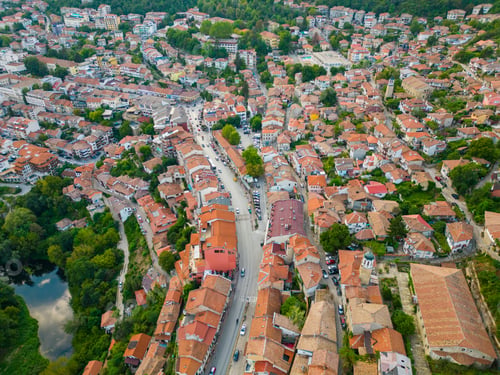Preview: An aerial view of Veliko Tarnovo reveals a Bulgarian city rich in history and culture, with its