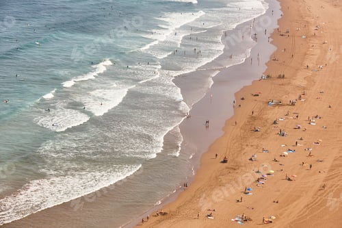 Preview: La Salvaje beach viewed from above. Basque country, Spain