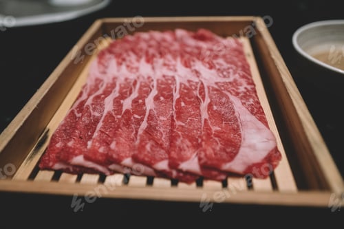 Preview: Premium meat in wooden tray