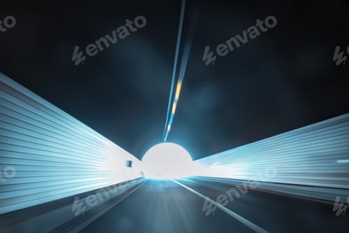 Preview: road tunnel exit background