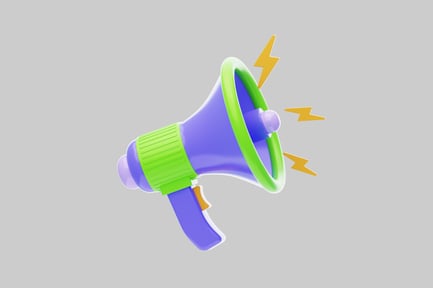 Preview: Cartoon loudspeaker with lightning