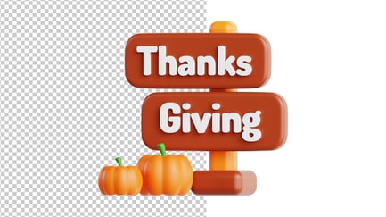 Preview: Thanksgiving Text Holiday Greeting Design