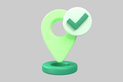Preview: Green location pin success icon