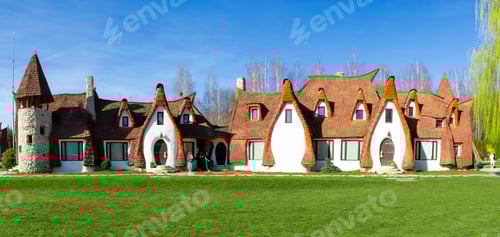 Preview: Scenic view of clay castle in the valley of the fairies in the village of Porumbacu de Sus, Romania