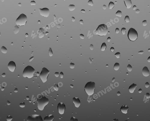 Preview: Water drops on gray background closeup