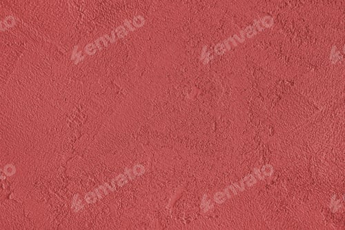 Preview: Red Painted Cement, Concrete Stucco Wall With Rough Plaster Surface Texture Background