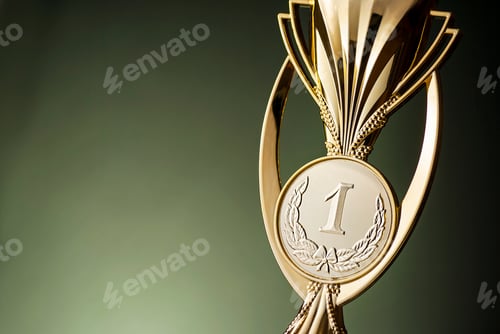 Preview: Gold first placed winners championship trophy