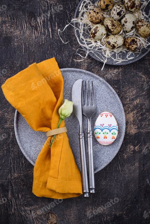 Preview: Easter spring festive table setting