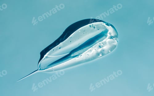Preview: texture gel serum on blue background