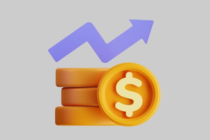 Preview: Financial growth with dollar coin