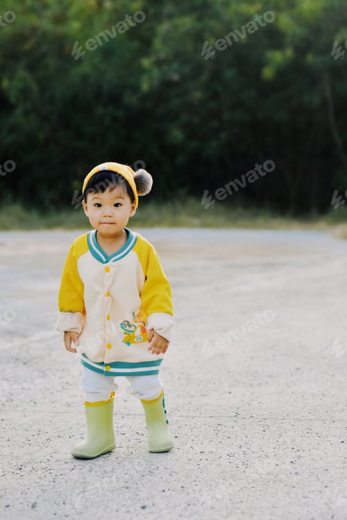 Preview: Cute Boy playing in the park, Sweet Little baby boy enjoying