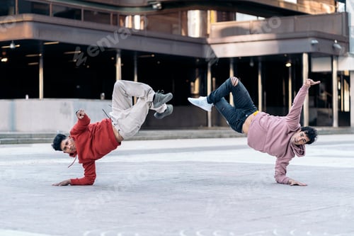 Preview: Young Friends Doing Break Dance
