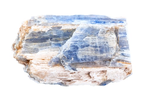 Preview: rough Kyanite stone isolated on white