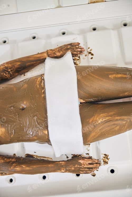 Preview: Spots of beauty mask on the surface of spa capsule