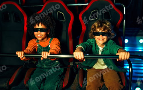 Preview: Kids having fun on a carnival Carousel