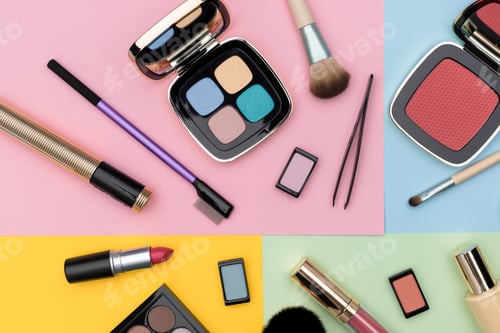 Preview: Set of professional makeup supplies