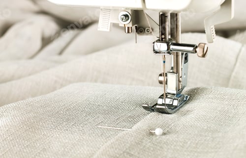 Preview: Close-up of modern sewing machine presser foot and needle