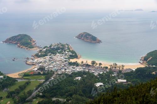 Preview: the view from atop of a mountain looking at many islands