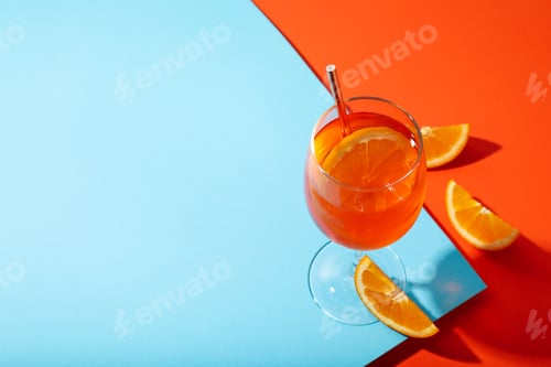 Preview: Concept of delicious alcohol drink, Aperol Spritz cocktail