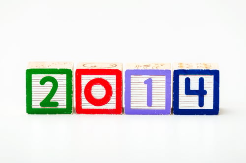 Preview: Wooden block for year 2014