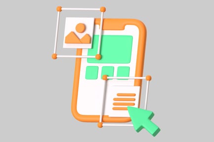 Preview: Emerald Screen Mobile Phone with Vibrant Green Arrow