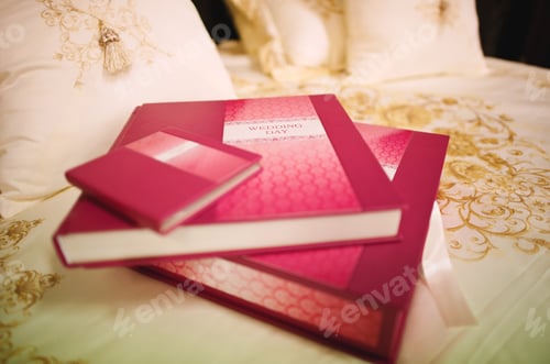 Preview: rose leather wedding photo book album