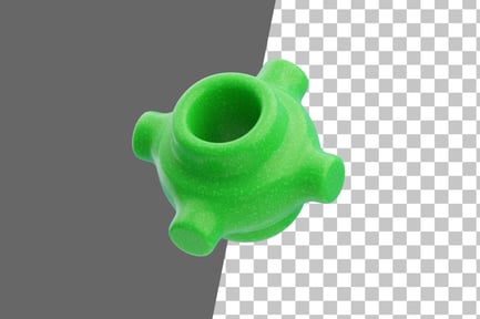 Preview: Plastic Resin Abstract Green Block Cluster 3D Icon