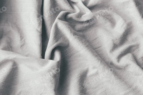 Preview: Soft light beige natural linen texture. Crumpled fabric background