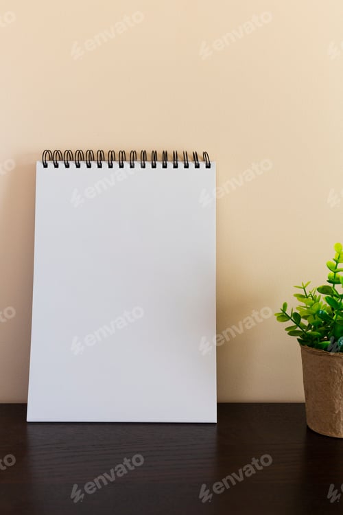 Preview: White spiral notepad