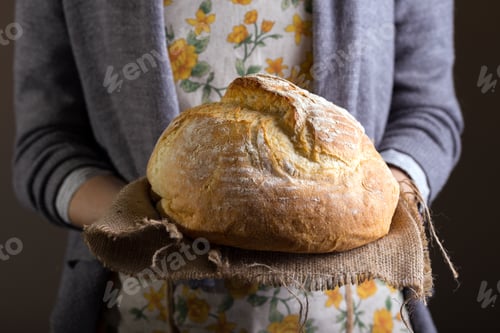 Warm Loaf of Bread Freshly Baked