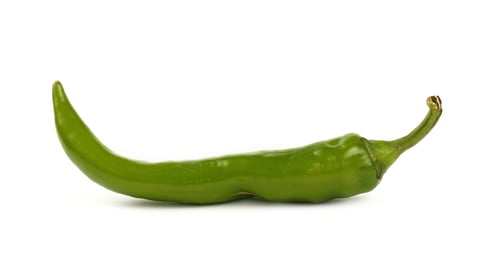 Preview: Green fresh jalapeno pepper close up on white