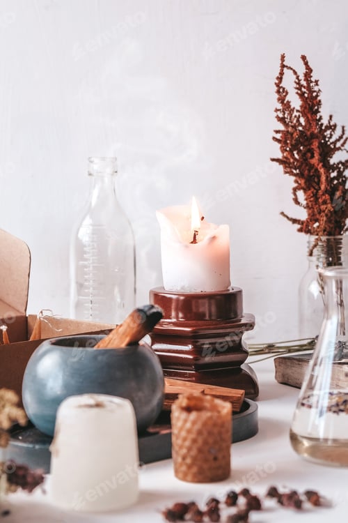 Preview: Aromatherapy,esotericism,occultism,herbal gathering and drying,aesthetic herbal pharmacy,organic alt