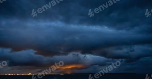 Preview: Dark Cloudscape over the West Coast of Pacific Ocean