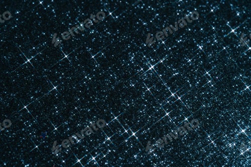 Preview: Abstract deep blue background with sparkles in the shape of stars.