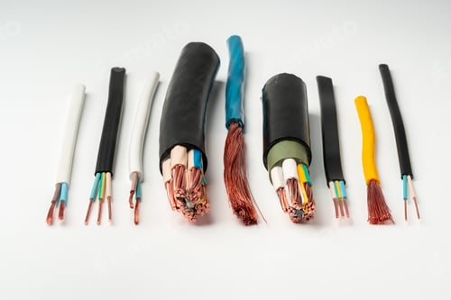Preview: Multi-Colored Electrical Wires With Exposed Copper Strands