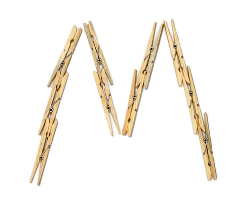 Preview: Clothespin letter M