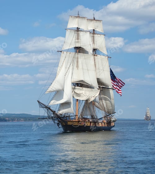 Preview: Tall Ship Sailing on Blue Waters