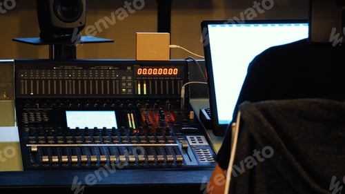 Preview: Analog audio sound mixer controller panel