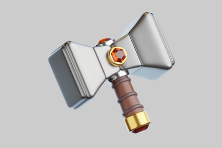 Preview: Stylized Jewel-Inlaid War Hammer