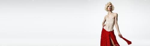 Preview: Glamour queen in red and white