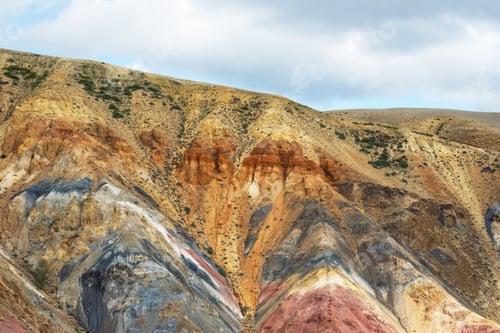 Preview: Colorful Hills in Altai Republic, Named Mars 2. Nature Environment Background.