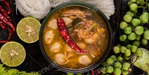 Preview: Rice noodle and coconut milk solution.