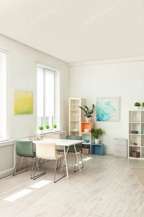 Preview: Stylish dining room interior. Home design idea